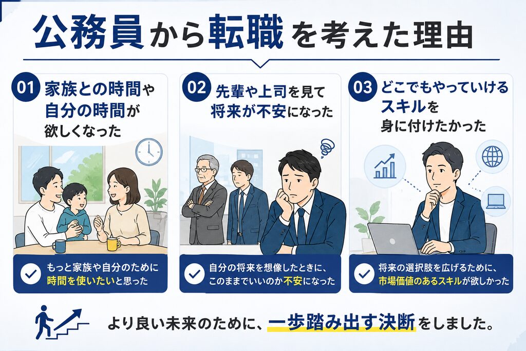 公務員から転職を考えた理由